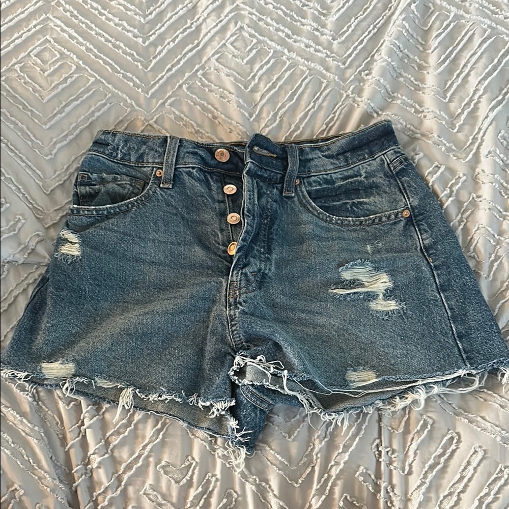 Denim Distressed Women Shorts